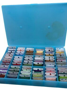 DMC Assorted Embroidery Floss Skeins with Organizer for Cross Stitch